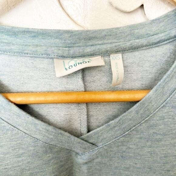 LOGO by Lori Goldstein Cotton Blend V-Neckline Long Sleeve Tunic w/ Pockets XXS - Picture 3 of 6